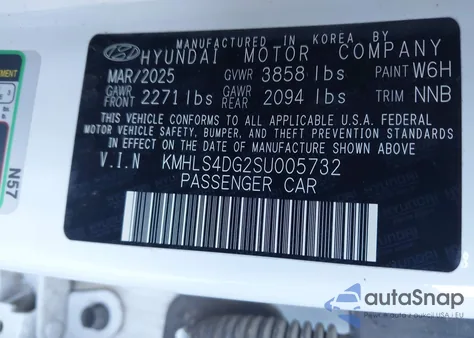2025 Hyundai Elantra Sel Convenience z USA, uszkodzony, nr VIN KMHLS4DG2SU005732
